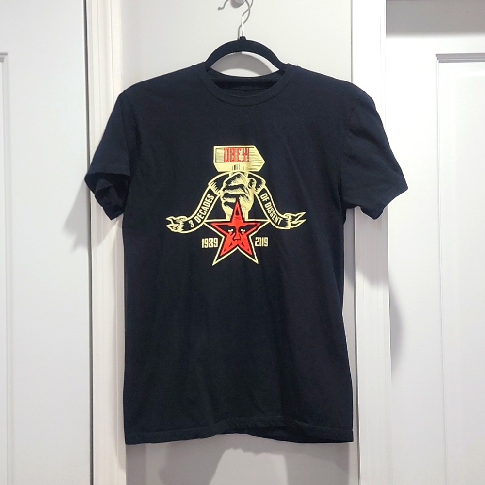 OBEY Obey 30 Years of Dissent 3 Decades Black T-Shirt